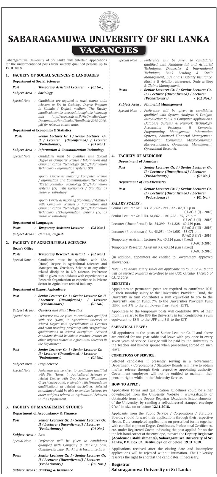 Job Vacancies Government Job Vacancies