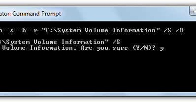 how to delete system volume information from usb