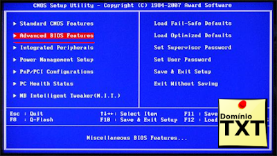 DominioTXT - Advanced BIOS Features