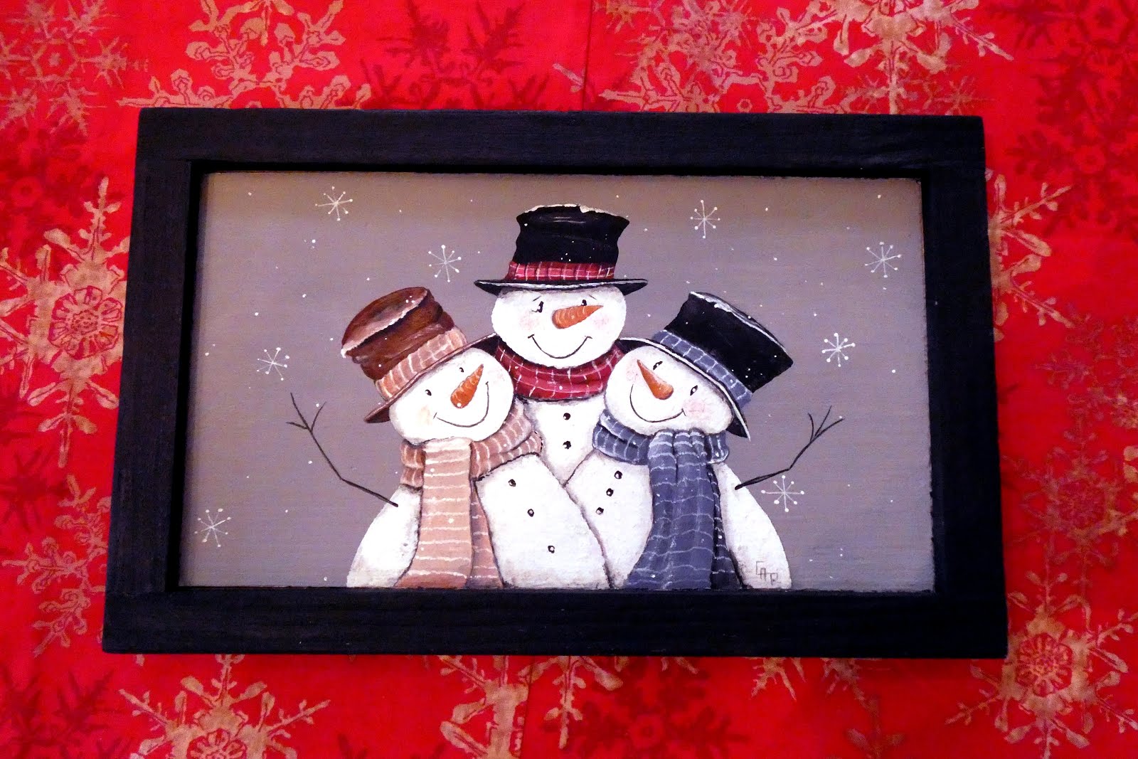 Painted Snowman Trio