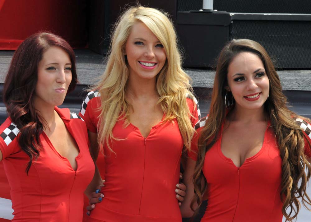 Toronto Sun Grid Girls who will compete for the title Miss Honda Indy. on S...