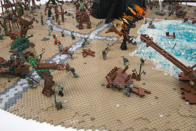 LEGO recreación de la batalla de Isengard