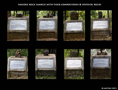 Various rock samples at the Syntheri caves near Dandeli, Bangalore