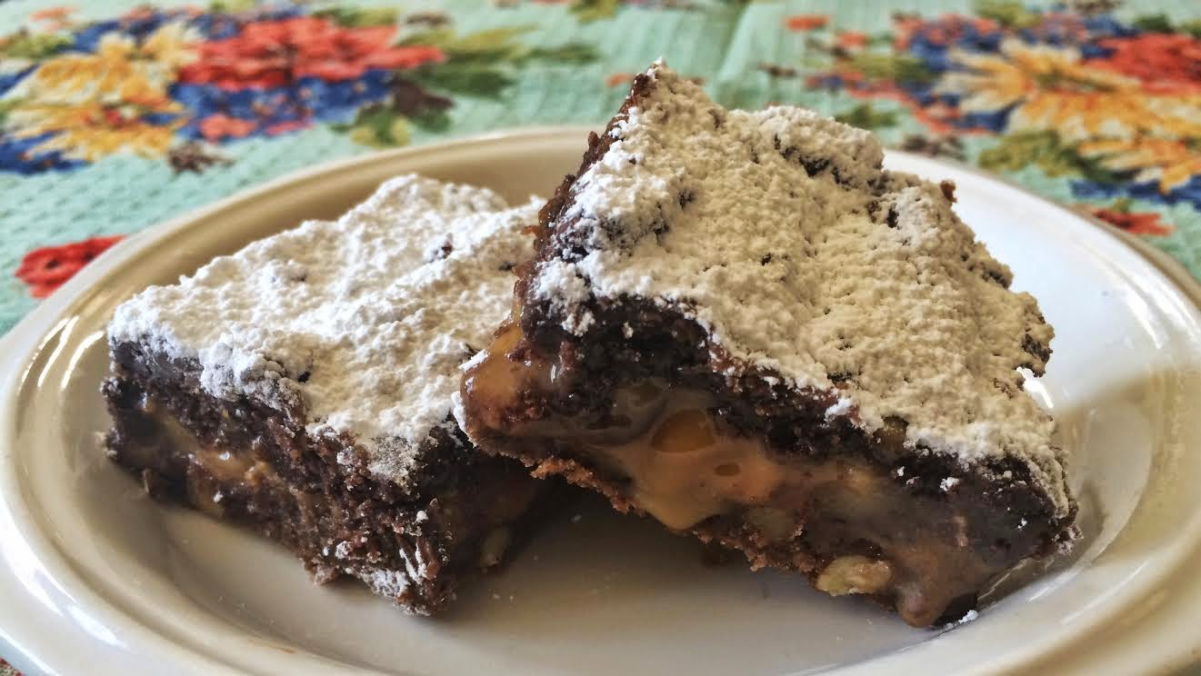 Kelsey Caramel pecan killer brownies