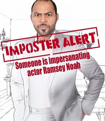 fraudster used ramsey nouah name movie role