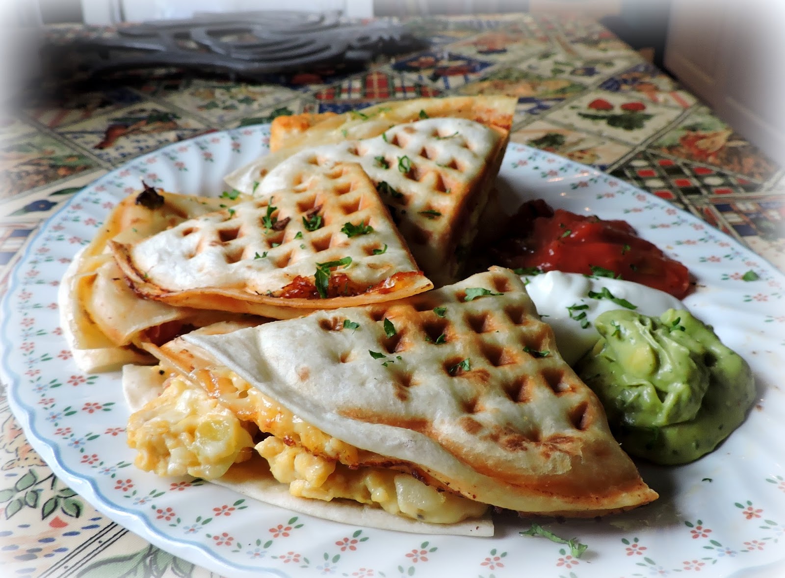 Breakfast Waffle Quesadillas