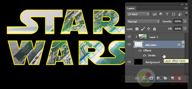 Cara membuat tulisan star wars dengan photoshop