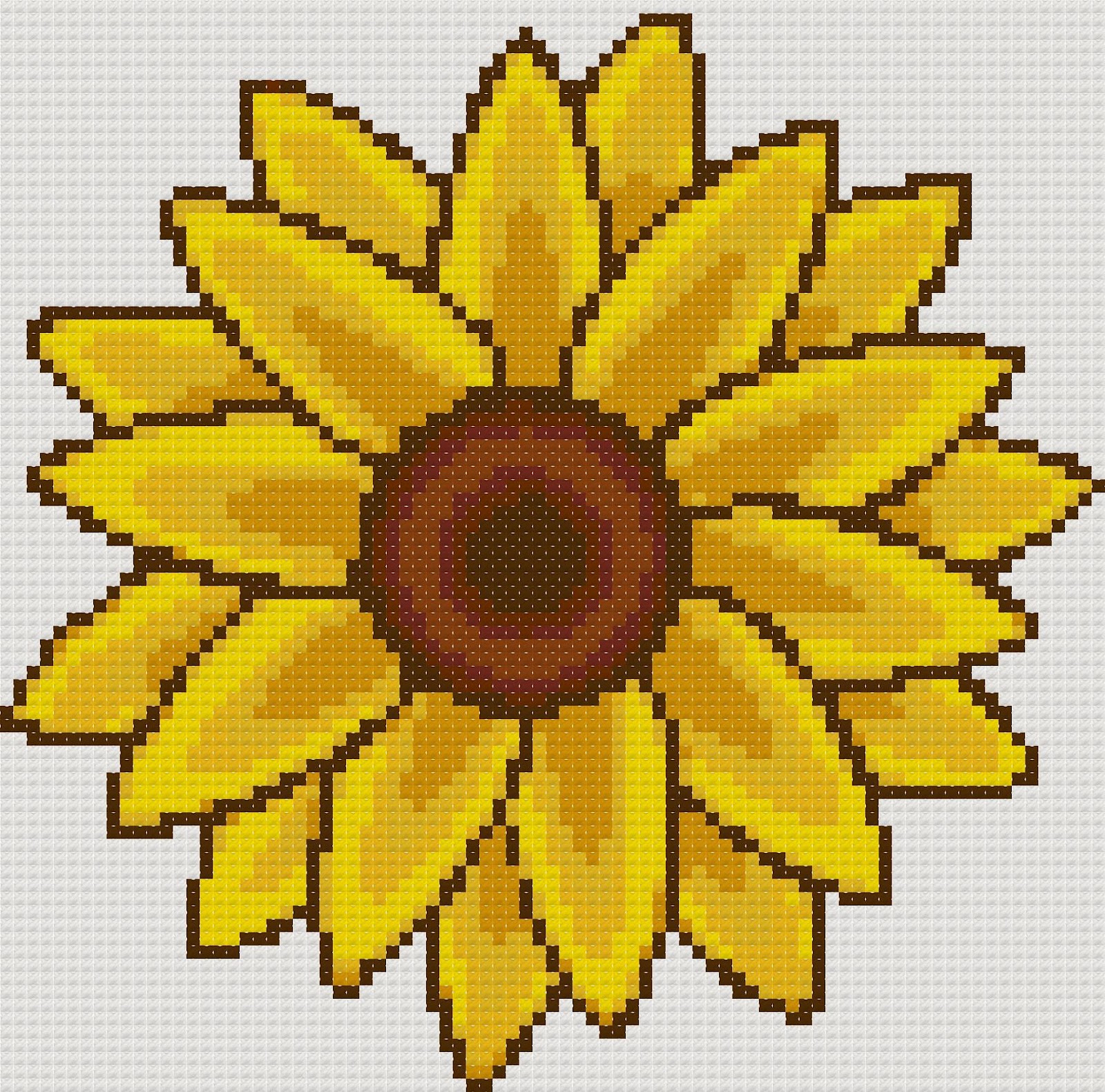 Yiota's Cross Stitch: Sunflower free cross stitch pattern