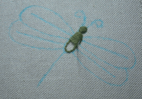 Dragonfly Body Satin Stitch