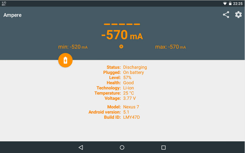 كيف ظهور نسبه الشحن كيفية التعرف على حالة البطارية وجودة الشاحن مع تطبيق Ampere