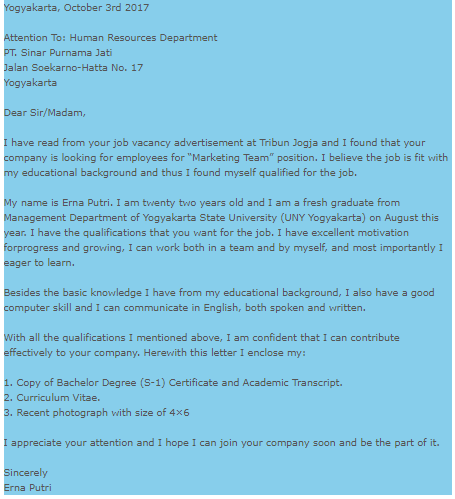 Contoh Surat Lamaran Kerja Guru Yang Menarik Dan Terbaik