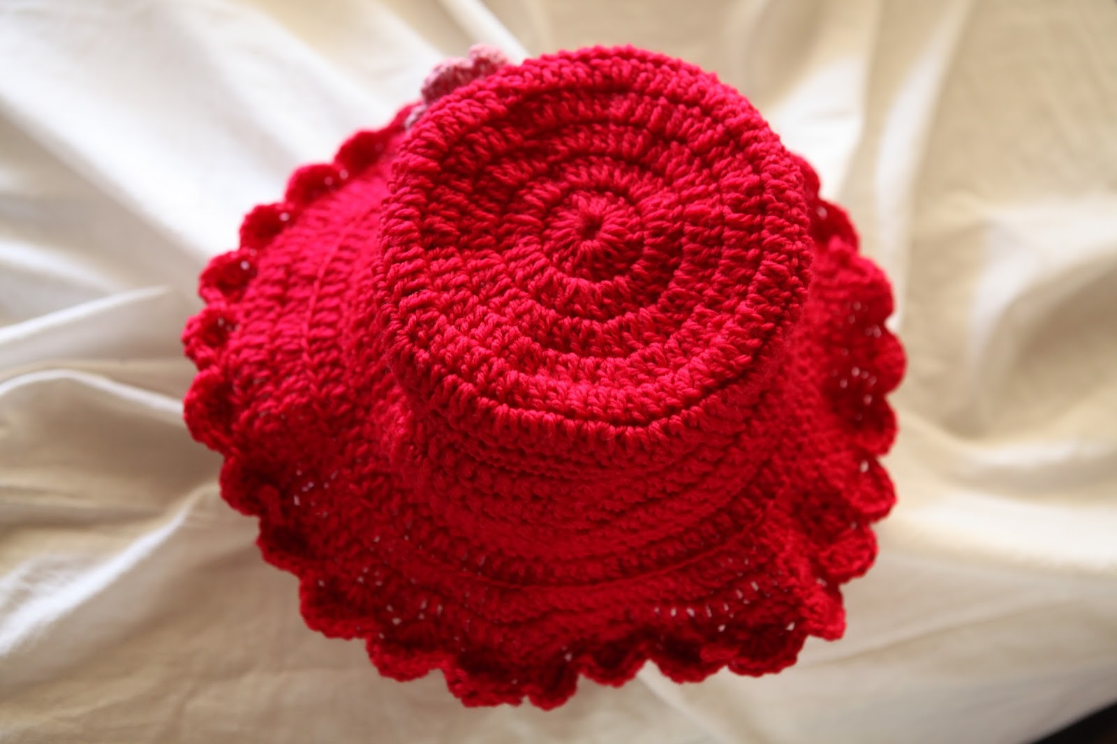 Created For You And Me Crochet adult size winter hat floppy brim