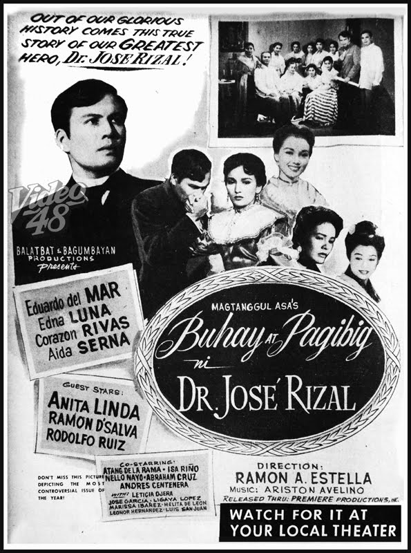 spindle: "BUHAY AT PAG-IBIG NI DR. JOSE RIZAL" (1956)
