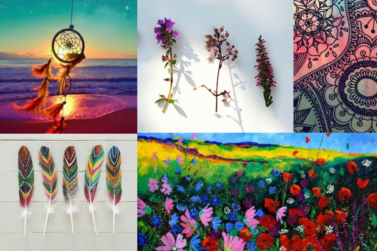 Рисунок коллаж лето