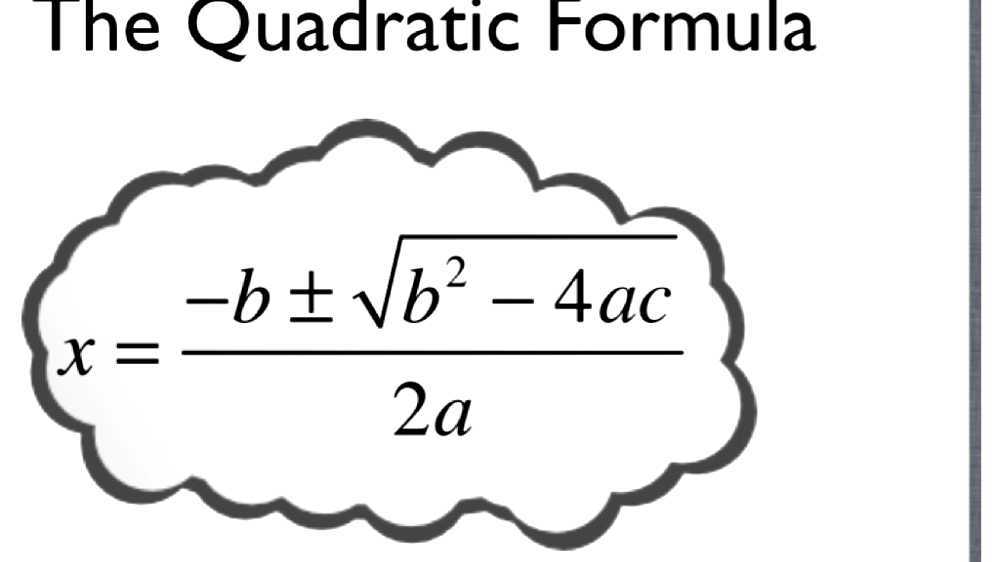 Quadratic formula
