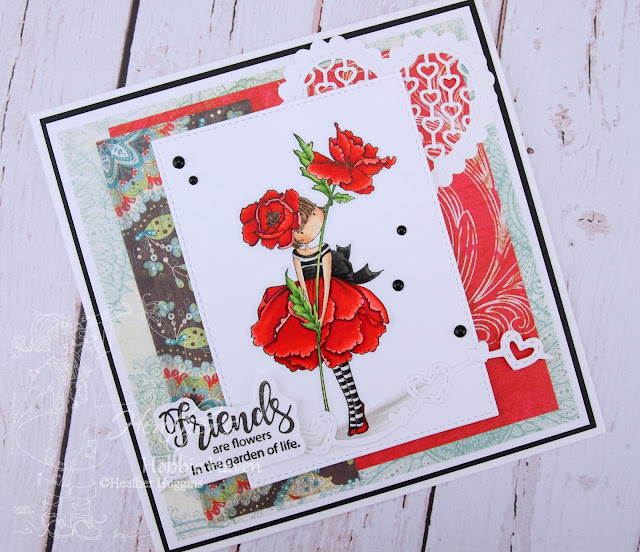 Heather's Hobbie Haven - Garden Girl Poppy Card Kit