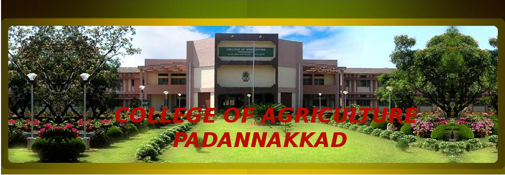 COLLEGE OF AGRICULTURE PADANNAKKAD: DEPARTMENTS