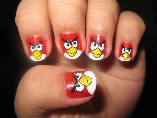 4. Angry Birds Nail Art Step by Step - wide 3