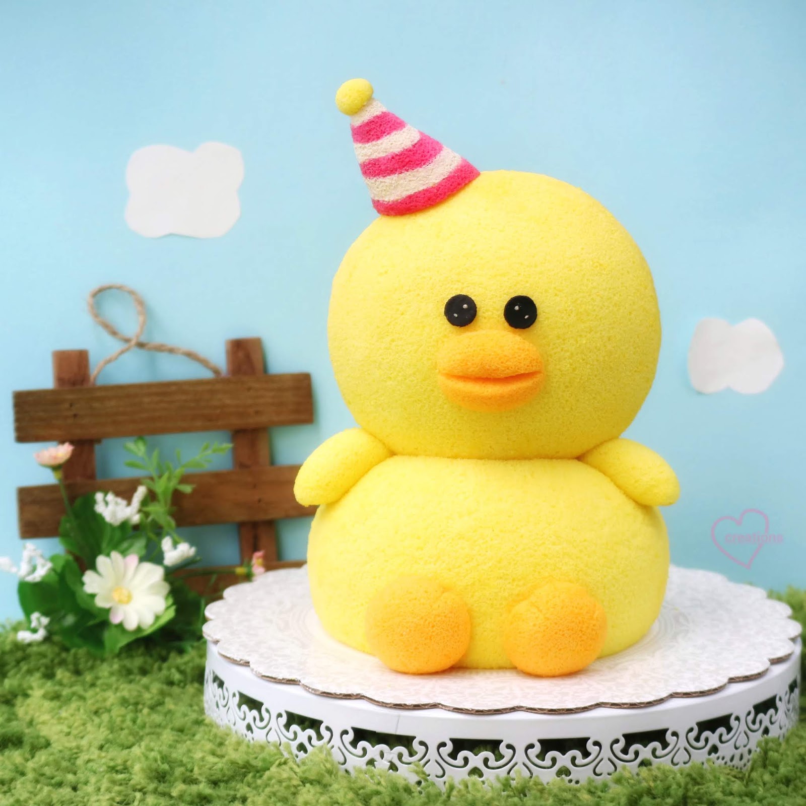 Loving Creations for You Sally Duck Chiffon Cake