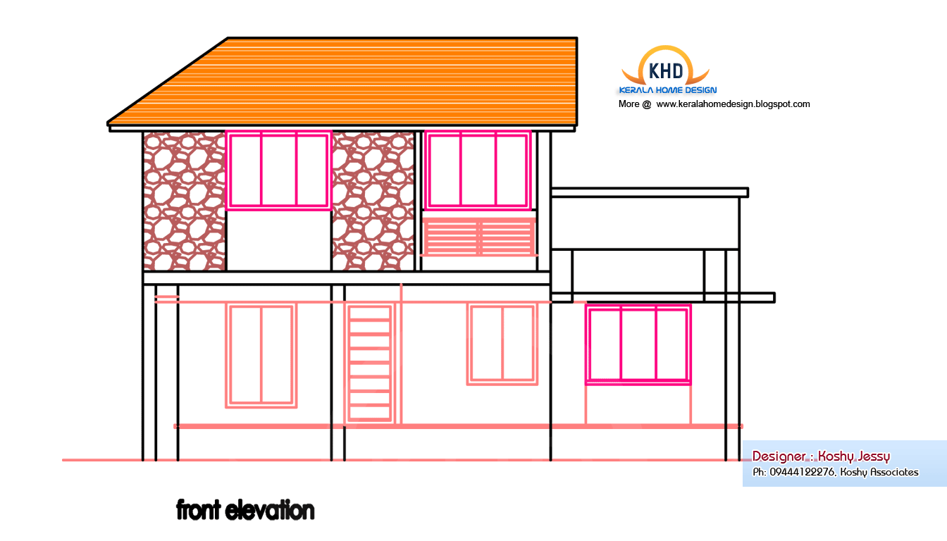 Home plan and elevation 1950 Sq. Ft | home appliance