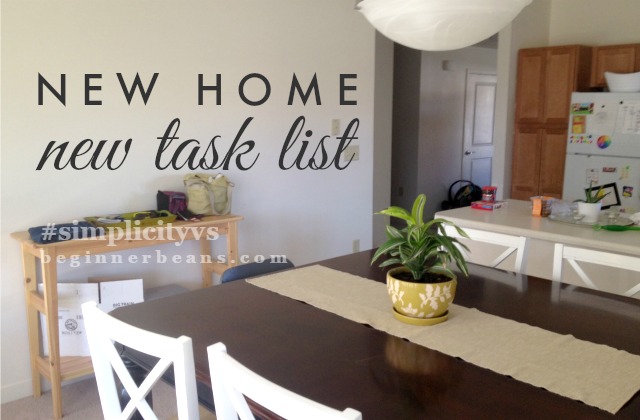 New Home, New Task List