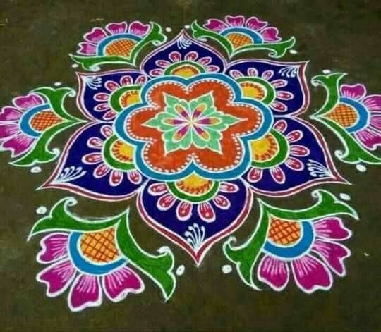 simple and easy rangoli designs with dots for home