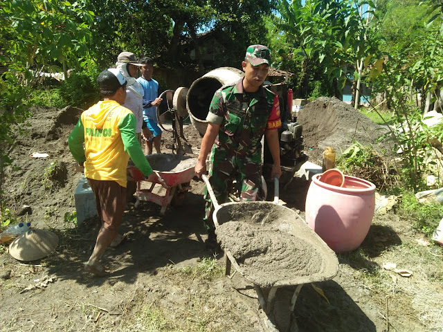 Cor Jalan Desa Upaya Babinsa Dan Masyarakat Tingkatkan Kesejahteraan