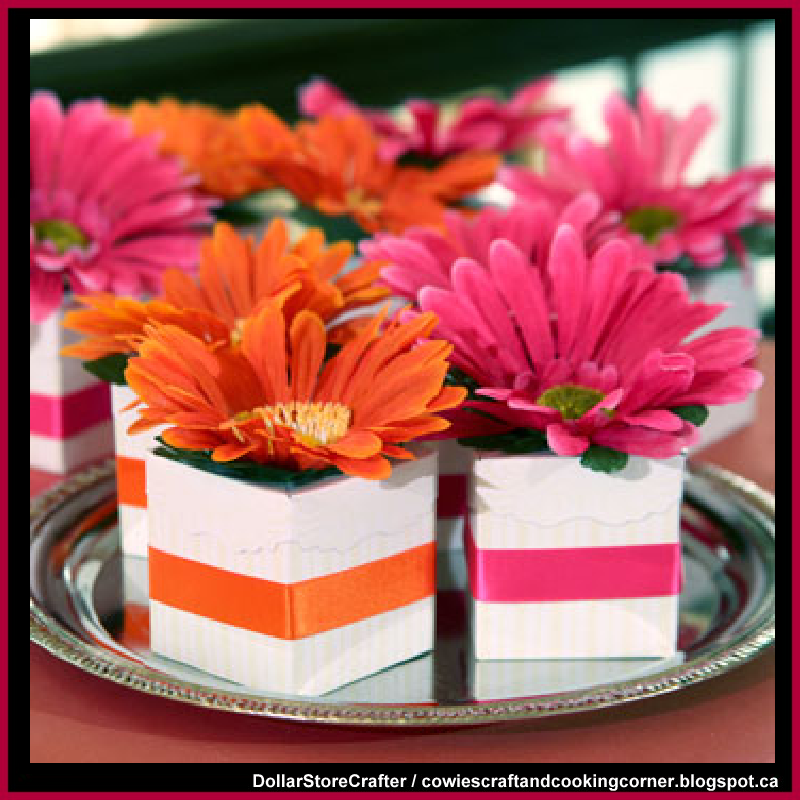 Dollar Store Crafter Make Blooming Wedding Favor Boxes From Dollar