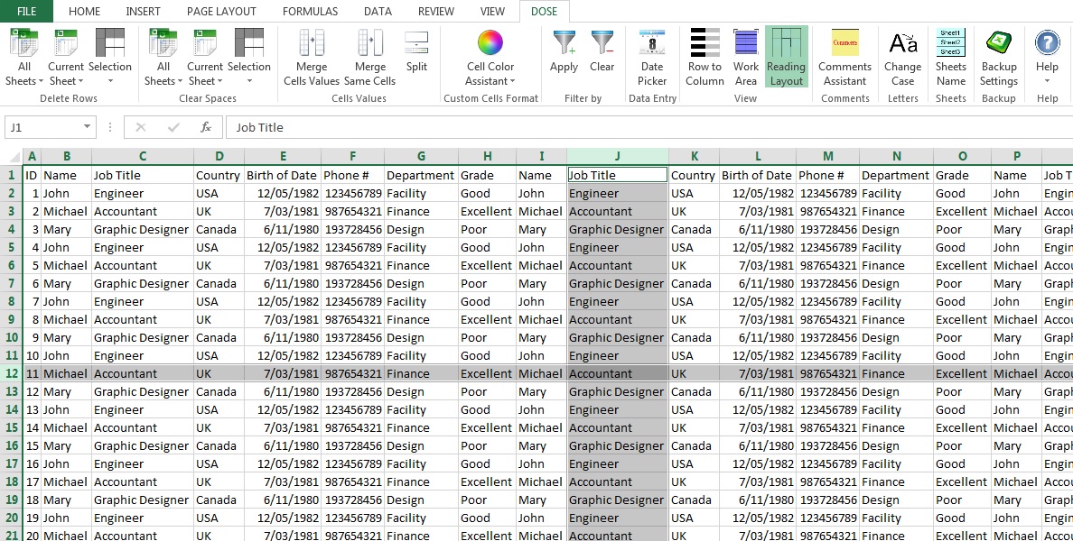 Excel tutorials and examples.: Save time with Dose for Excel Add-In