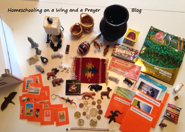 homeschooling on a wing and a prayer continent box north america what items are from the american continent