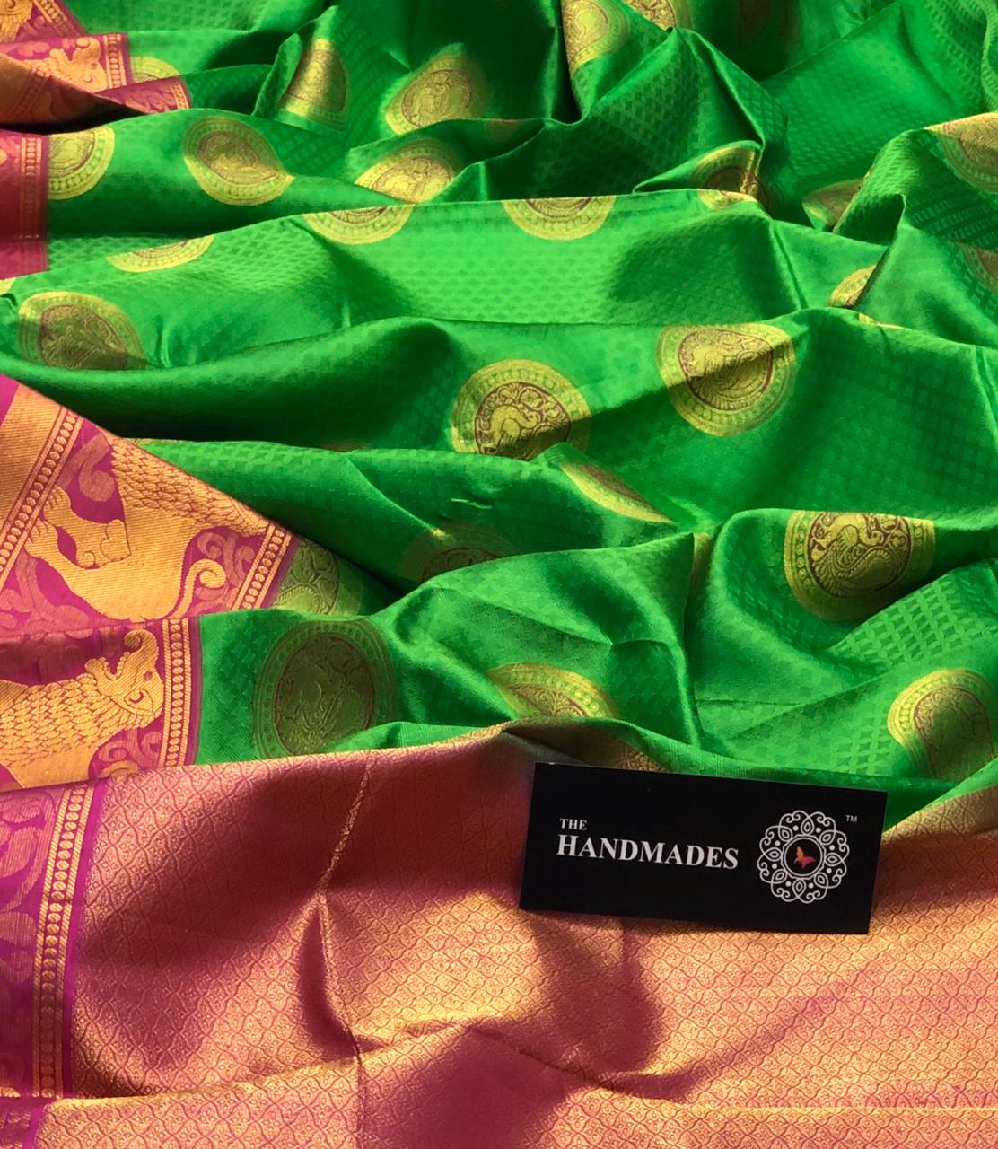 Handloom soft kanchi silk sarees