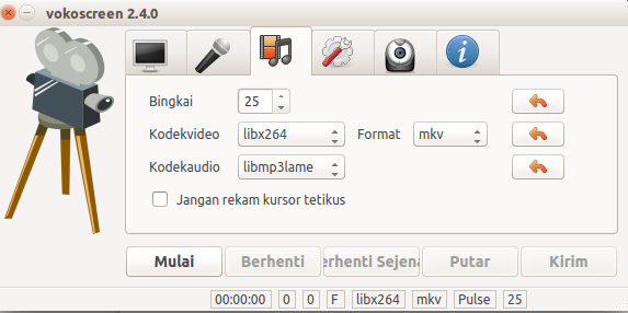 Settings format video yang diambil Settings format video yang diambil