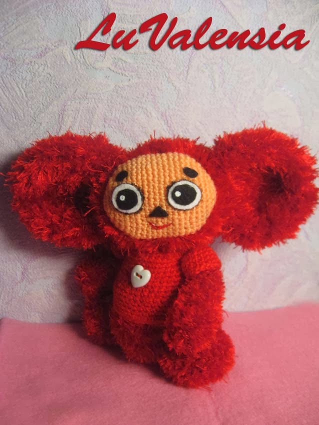 Схема чебурашки из плюшевой пряжи