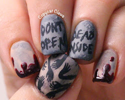 nails dead walking nail halloween claws copycatclaws using unas con copycat konad h08 bm definitely monster ll
