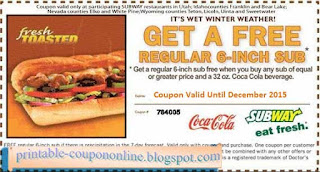 Free Printable Subway Coupons Free Printable Subway Coupons
