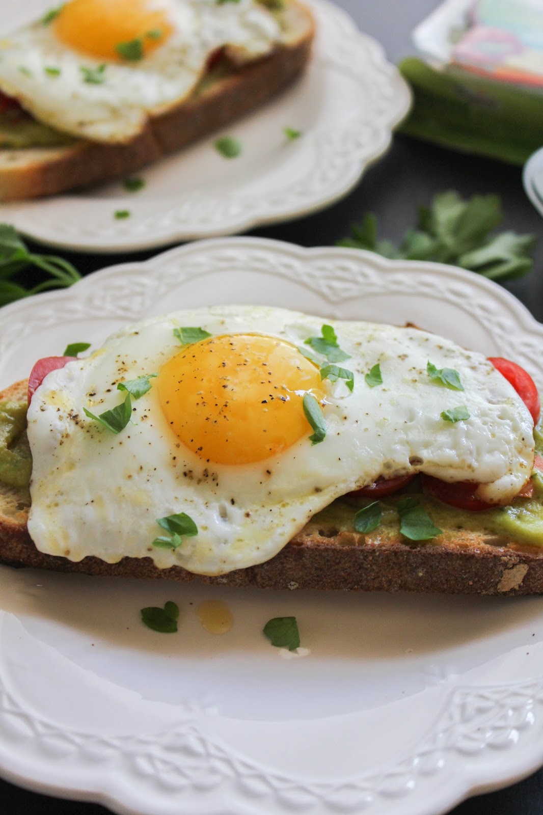 Simple Egg and Guacamole Toast