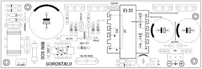 layout atas mini sos detex power supply smps untuk amplifier d200