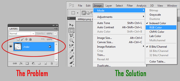 Как преобразовать изображение в формат rgb в фотошопе