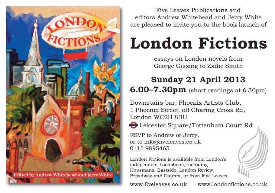 Five Leaves Blog: London Fictions book launch