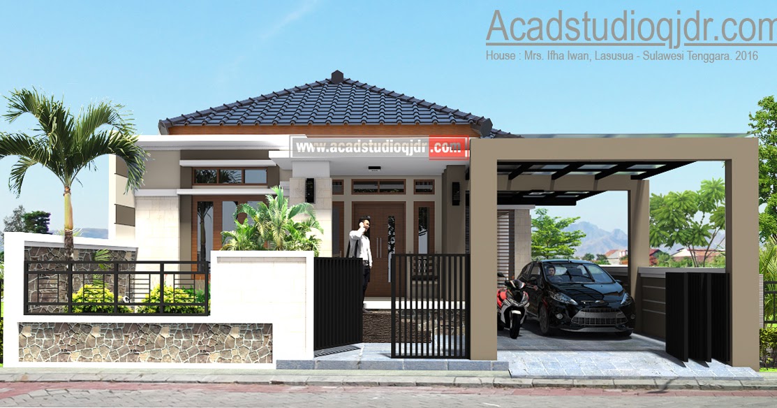 Desain Rumah Tropis Minimalis di Lahan 10x20 meter - Jasa ...
