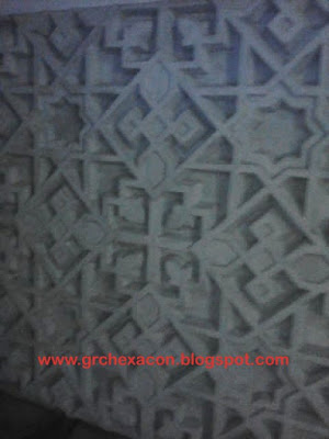 relief GRC motif geometris islami