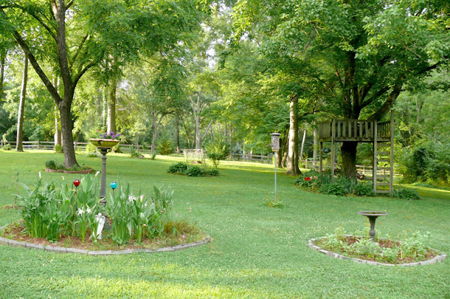 St Michael Cottage backyard looking toward St Francis Cottage in Chattanooga