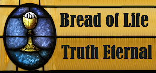 Bread of life, truth eternal, Broken now to set us free.  The risen Christ, his saving power, Is here in Bread and Wine for me.   1  Lord, I know I am not worthy to receive you. You speak the words and I am healed.  Here at your table, love’s mystery: One bread, one cup, one family.  2  Lord, by your cross, you reconciled us to the Father. We have only to believe.  Your sacrifice, our victory,   Now by your blood we are redeemed. 3  Lord, you gave your people manna in the desert.  Still you fulfill our every need. Lord, when we hunger, Lord, when we thirst, We come to you and we receive ....the