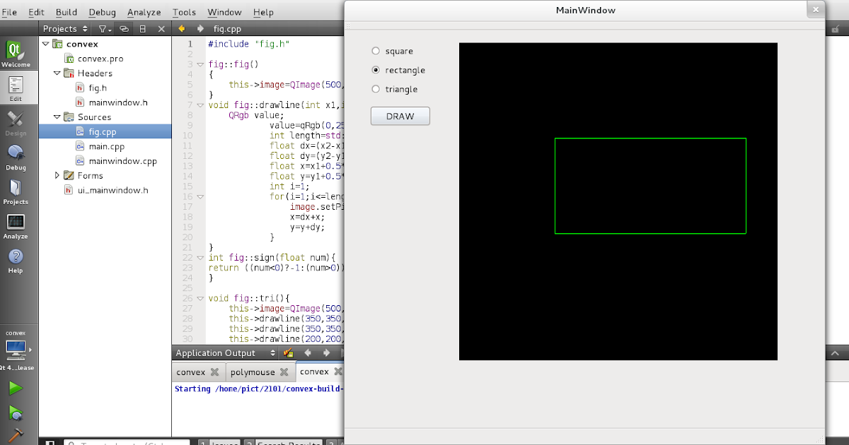 Programing Wonders: Polygon(Triangle,Rectangle and Square) Drawing in C++