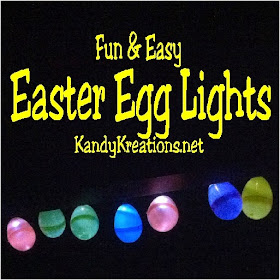 Decorate the front of your house with a set of Christmas lights and old Easter hunt eggs.  You'll have a beautiful and cheap Easter decoration your family and neighbors will love!