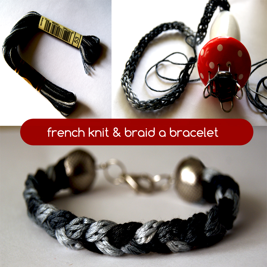 Wardrobe Recycle French Knitted Bracelet