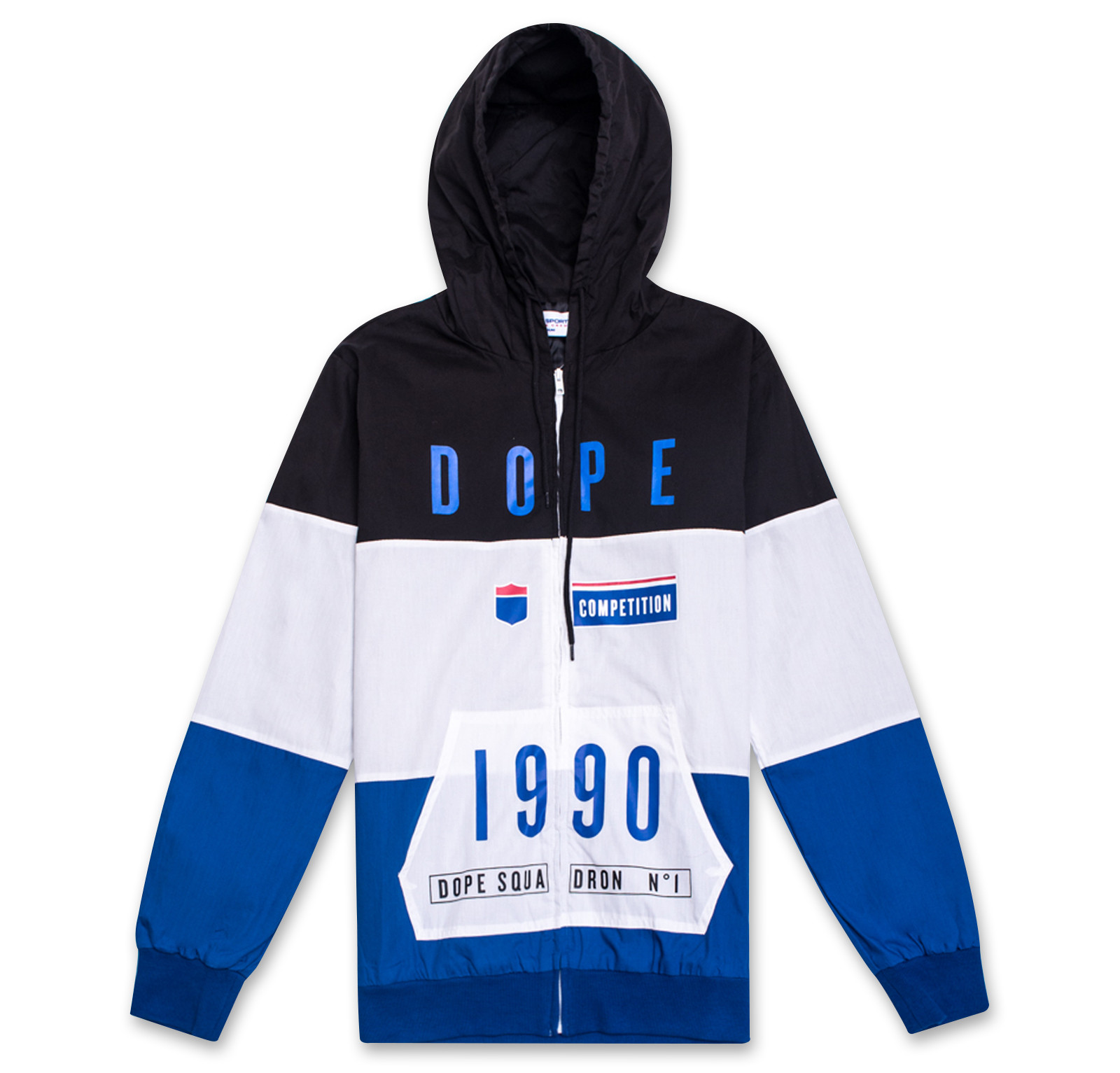DOPE Competition Cotton Windbreaker JacketBlack/WhiteBlue