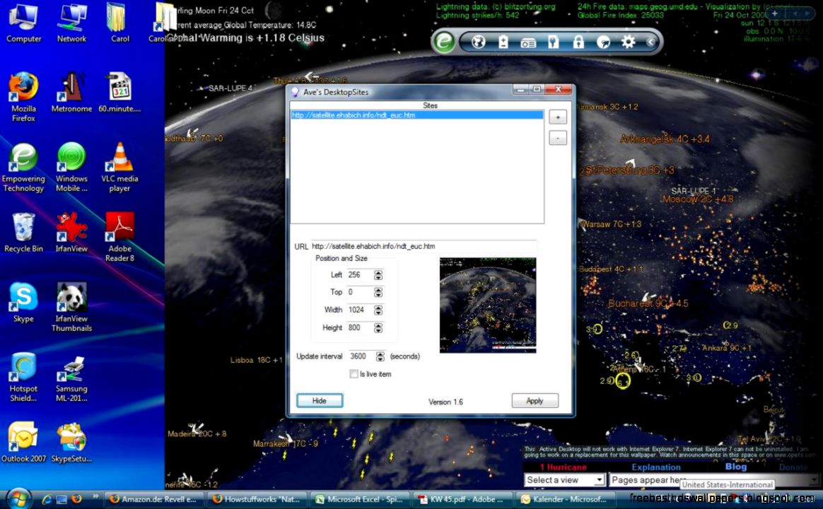 Our Planet Earth from Space Global Warming Monitoring   Satellite
