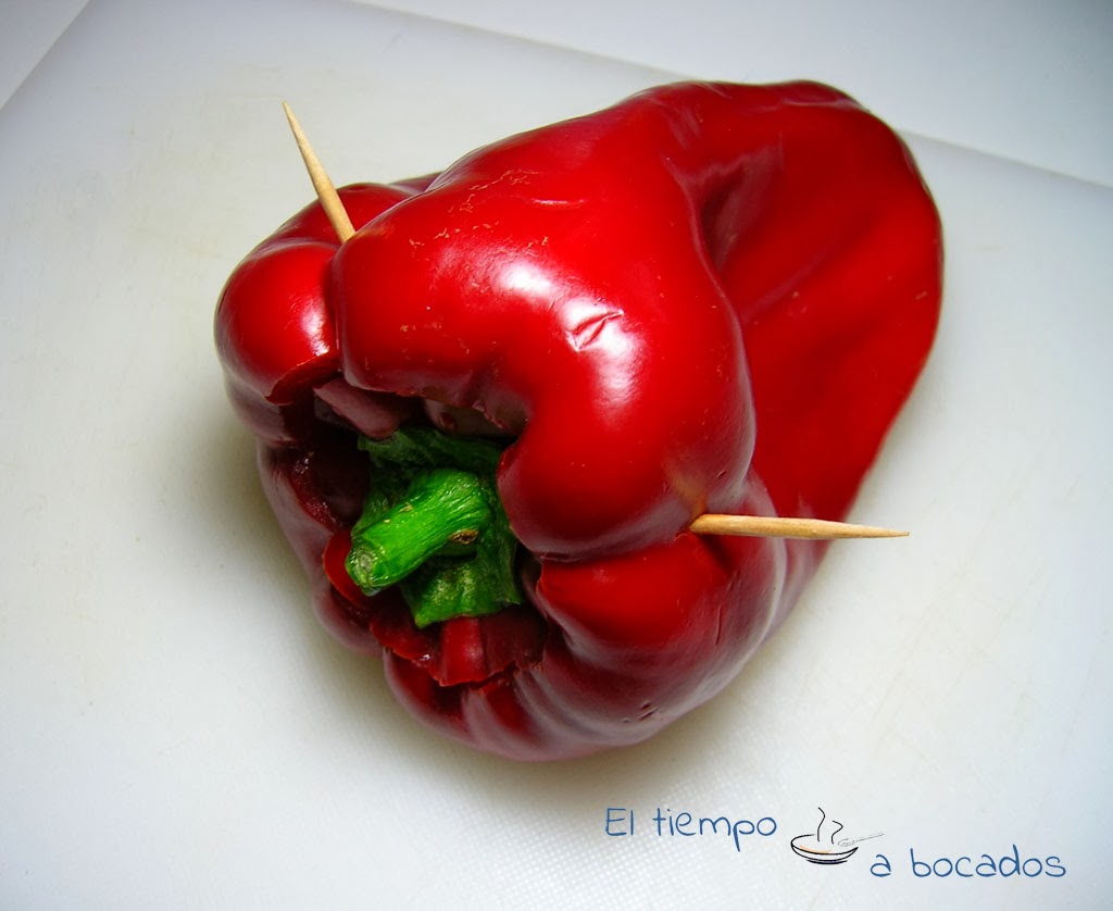 El tiempo a bocados: Pimientos rellenos asados