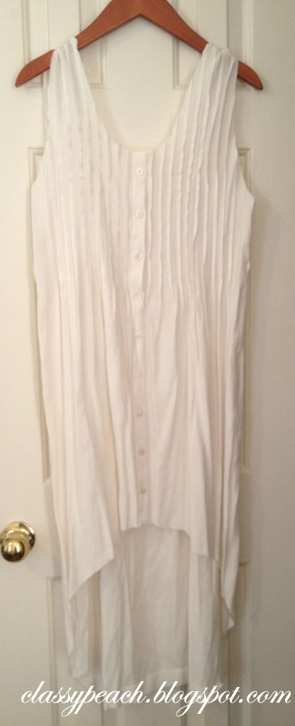 Darling Alteration: White High Low Tank Dress ~ Classy Peach